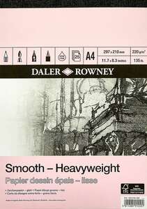 Daler Rowney Smooth Heavyweight Eskiz Defteri A4 220gr 25 Yaprak - Daler Rowney