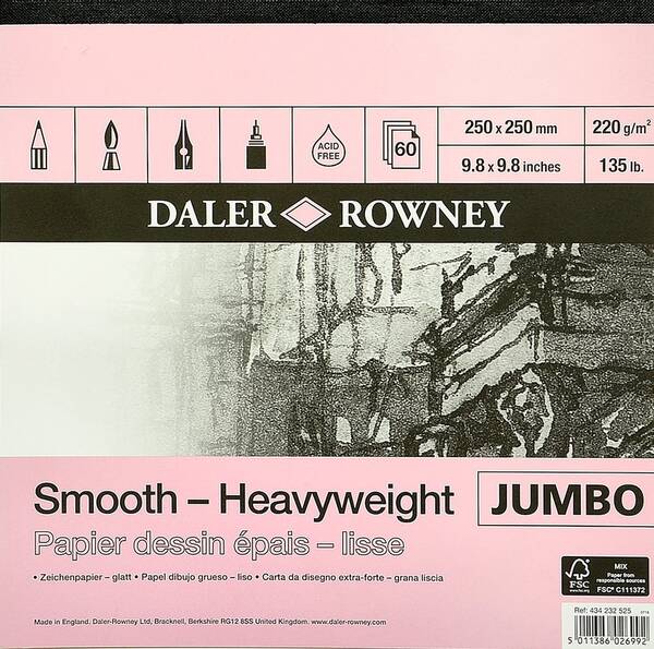 Daler Rowney Smooth Heavyweight Jumbo Eskiz Defteri 220gr 25X25cm