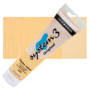 Daler Rowney System 3 Original Akrilik Boya 150 Ml 634 Naples Yellow - 4