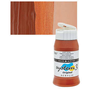 Daler Rowney System 3 Original Akrilik Boya 500 Ml Burnt Sienna - 4