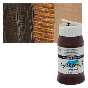 Daler Rowney System 3 Original Akrilik Boya 500 Ml Burnt Umber - 1