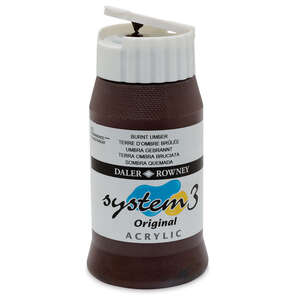 Daler Rowney System 3 Original Akrilik Boya 500 Ml Burnt Umber - 3