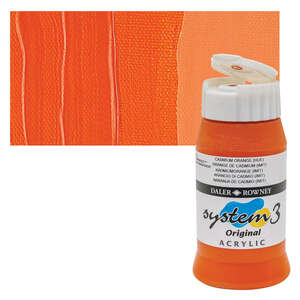 Daler Rowney System 3 Original Akrilik Boya 500 Ml Cadmium Orange Hue - 1