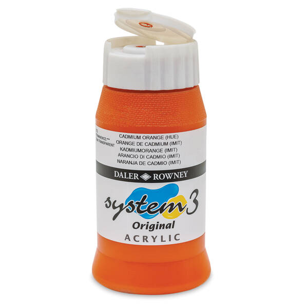 Daler Rowney System 3 Original Akrilik Boya 500 Ml Cadmium Orange Hue - 3