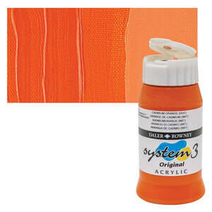 Daler Rowney System 3 Original Akrilik Boya 500 Ml Cadmium Orange Hue - 4