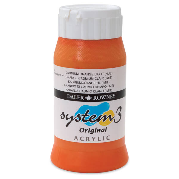 Daler Rowney System 3 Original Akrilik Boya 500 Ml Cadmium Orange Light - 3