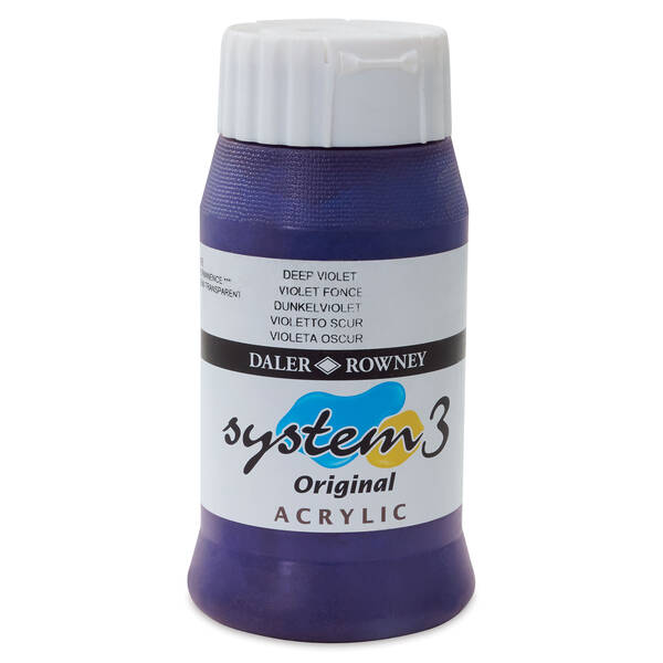 Daler Rowney System 3 Original Akrilik Boya 500 Ml Deep Violet - 3