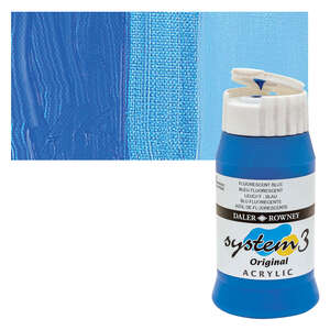 Daler Rowney System 3 Original Akrilik Boya 500 Ml Fluorescent Blue - 1