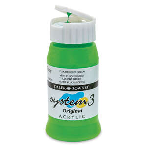 Daler Rowney System 3 Original Akrilik Boya 500 Ml Fluorescent Green - 3