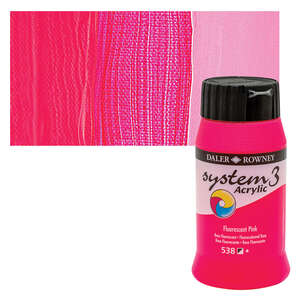 Daler Rowney - Daler Rowney System 3 Original Akrilik Boya 500 Ml Fluorescent Pink