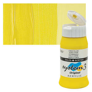 Daler Rowney System 3 Original Akrilik Boya 500 Ml Lemon Yellow - 1