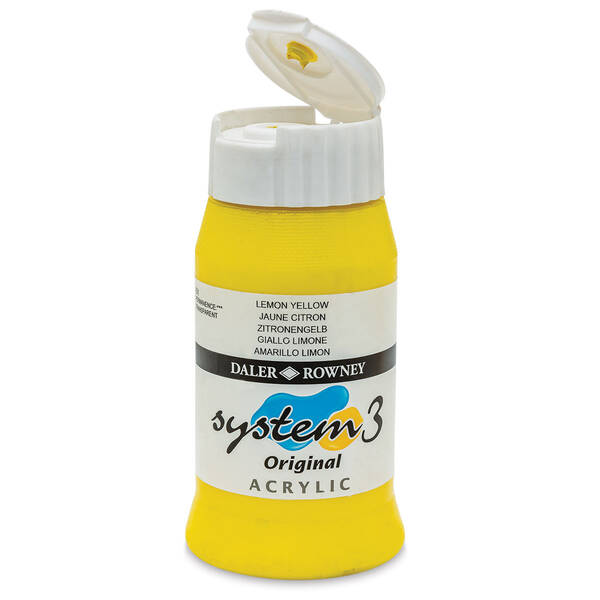 Daler Rowney System 3 Original Akrilik Boya 500 Ml Lemon Yellow - 3