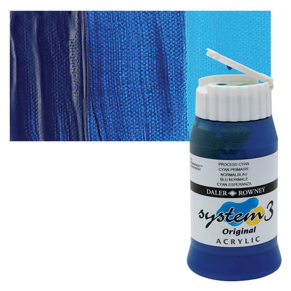 Daler Rowney System 3 Original Akrilik Boya 500 Ml Process Cyan - 1