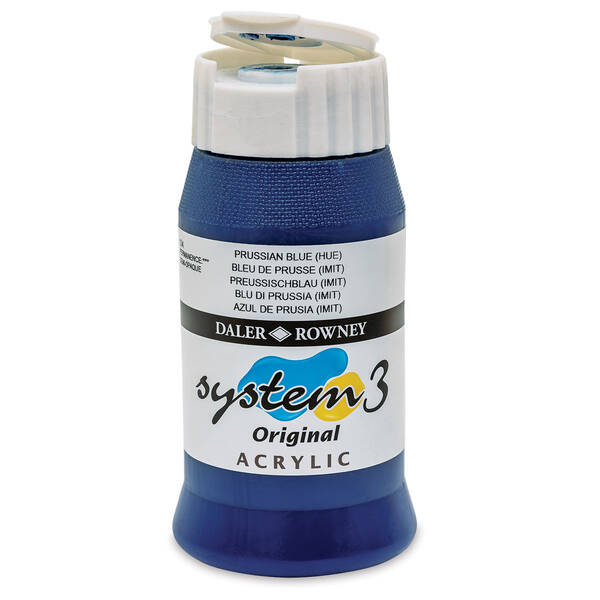 Daler Rowney System 3 Original Akrilik Boya 500 Ml Prussian Blue Hue - 6