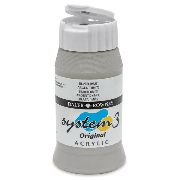 Daler Rowney System 3 Original Akrilik Boya 500 Ml Silver Imit - 3