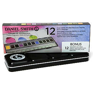 Daniel Smith Extra Fine Yarım Tablet Colors of Inspiration Sulu Boya Seti 12'li Metal Kutu - Daniel Smith