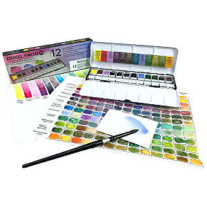 Daniel Smith Extra Fine Yarım Tablet Colors of Inspiration Sulu Boya Seti 12'li Metal Kutu - 5