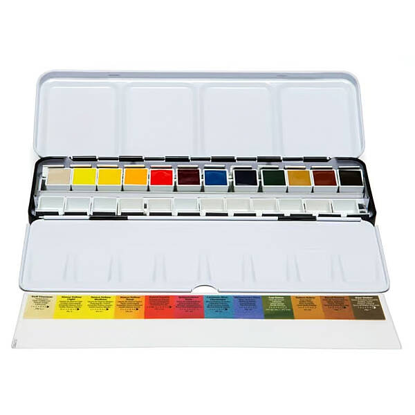 Daniel Smith Extra Fine Yarım Tablet Sulu Boya Seti 12'li Metal Kutu - 2
