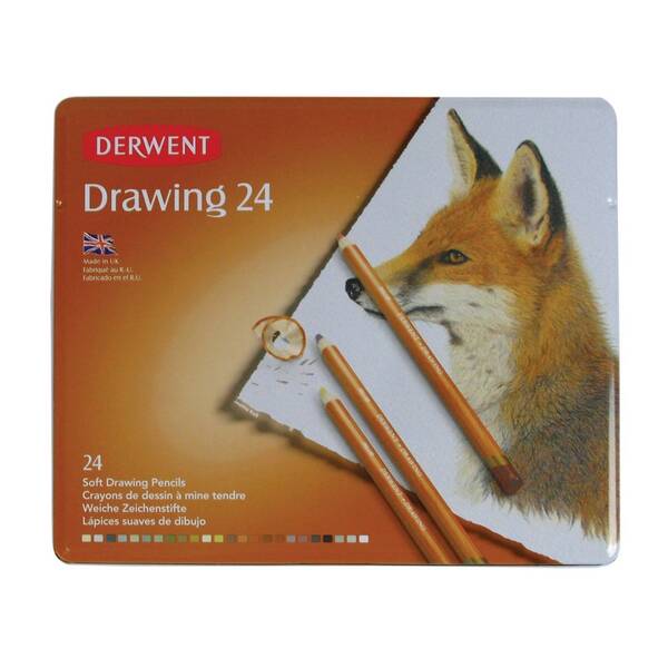 Derwent Drawing 24 Lü Teneke Kutu