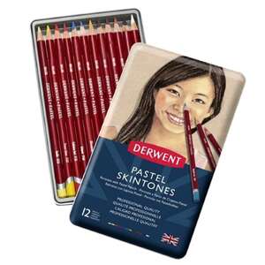 Derwent Pastel Kalem Skintones 12'li Set(Ten Renkleri) - Derwent