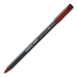 Edding - Edding E-1200 Grafik Kalemi Koyu Kirli Kırmızı
