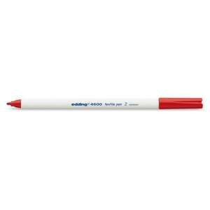 Edding - Eddıng E-4600 Kumaş Kalemi 2 Kırmızı