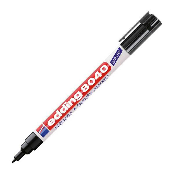 Edding E-8040 Çamaşır İşaretleme Kalemi Siyah - 1