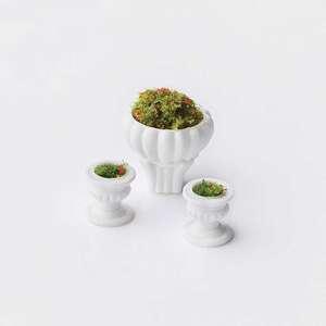 Eshel Çiçekleri İle Vazo 1/200 (3 Lü) - Eshel