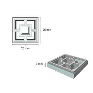 Eshel Dekoratif Geometrik Tuğla 1/10 16Lı - 3