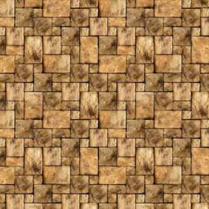 Eshel Kahverengi Küp Taş Desen.Kart.Duvar 1/50 (3'lü) - Eshel