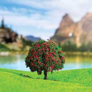 Eshel - Eshel Kırmızı Çiçekli Ağaç 5,5cm 2'li