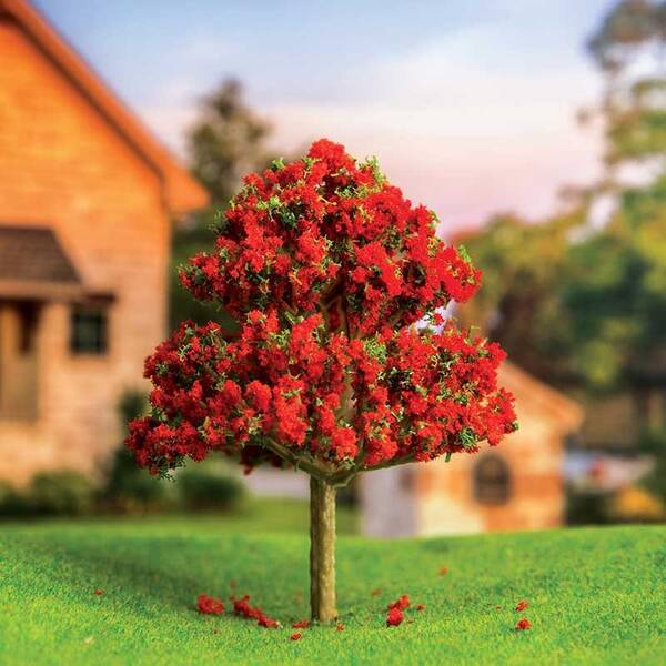 Eshel Kırmızı Renkli Ağaç 9cm (2'li)