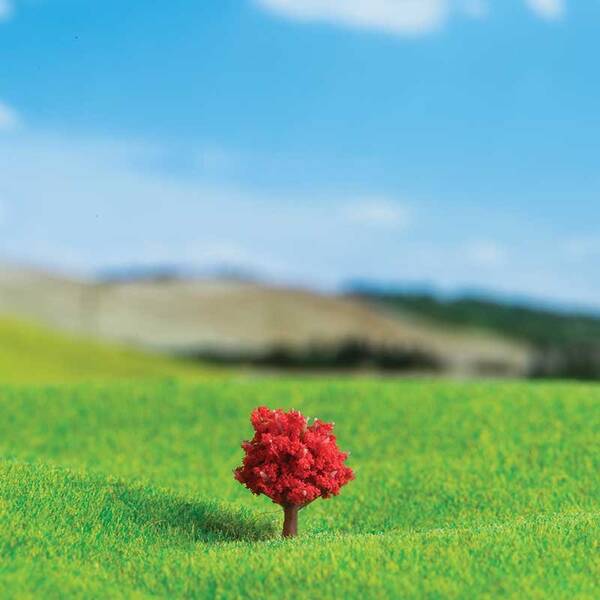 Eshel Kırmızı Renkli Bodur Ağaç 2/5cm (6'lı)
