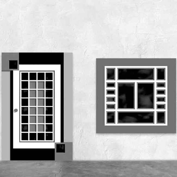 Eshel Modern Pencere Ve Kapılar Set D 1/100 (2Set)