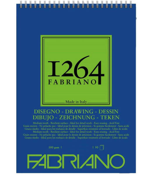 Fabriano 1264 Eskiz Defteri 180gr A3 50 Yaprak Spiralli - 1