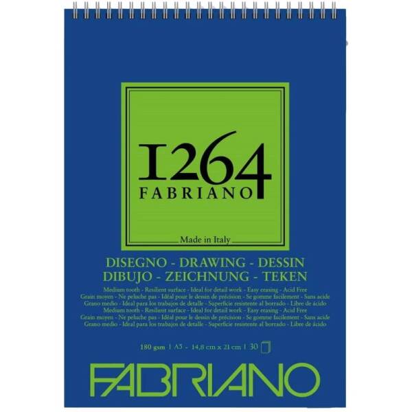 Fabriano 1264 Eskiz Defteri 180gr A5 30 Yaprak Spiralli - 1