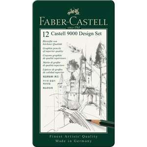 Faber Castell - Faber Castel 9000 Dereceli Kalem Seti 12'li 5B-5H