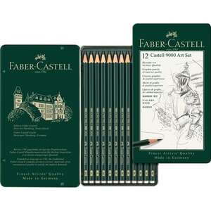 Faber Castell - Faber Castel 9000 Dereceli Kalem Seti 12'li 8B-2H
