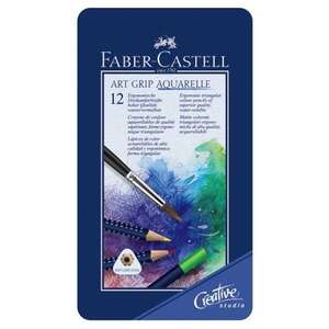 Faber Castell - Faber Castel Kuru Boya Grip 2001 Metal Kutu 12'Li