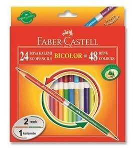 Faber Castell - Faber Castell Bicolor Kuru Boya Kalemi 48 Renk 120624