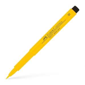 Faber Castell - Faber Castell Pitt Artist Pen Fırça Uçlu Kalem 107 Cadmium Yellow