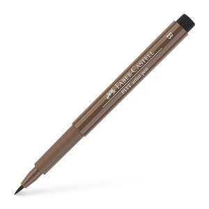 Faber Castell - Faber Castell Pitt Artist Pen Fırça Uçlu Kalem 177 Walnut Brown