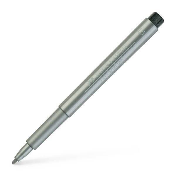 Faber Castell Pitt Artist Pen Fırça Uçlu Kalem Gümüş M
