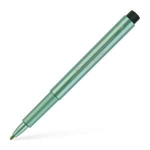 Faber Castell - Faber Castell Pitt Artist Pen Fırça Uçlu Kalem Metalik Yeşil