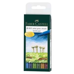Faber Castell - Faber Castell Pitt Çizim Kalemi 6'lı Manzara