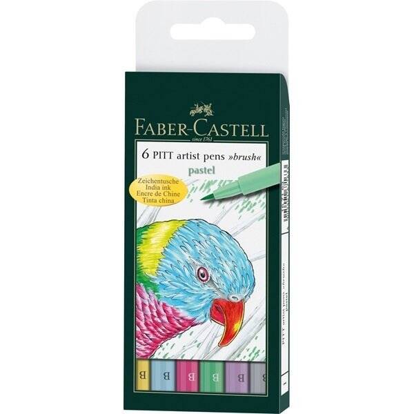 Faber Castell Pitt Çizim Kalemi 6'lı Pastel
