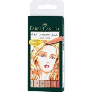 Faber Castell - Faber Castell Pitt Çizim Kalemi 6'lı Skin Tones