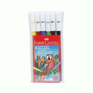 Faber Castell - Faber Castell Yıkanabilir Keçeli Kalem 6'lı Set