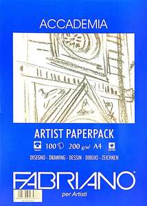 Fabriano - Fabriano Accademia Paket Eskiz Kağıdı 200gr A4 100 Yaprak