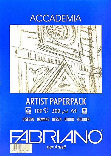 Fabriano Accademia Paket Eskiz Kağıdı 200gr A4 100 Yaprak